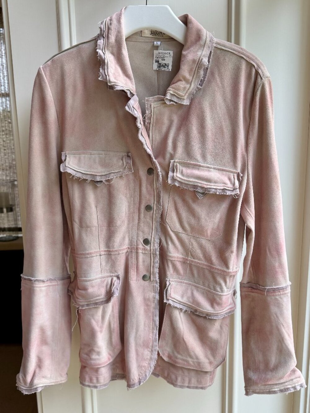 NWT - Jakett New York - Washed Wax Leather Jacket in Rose